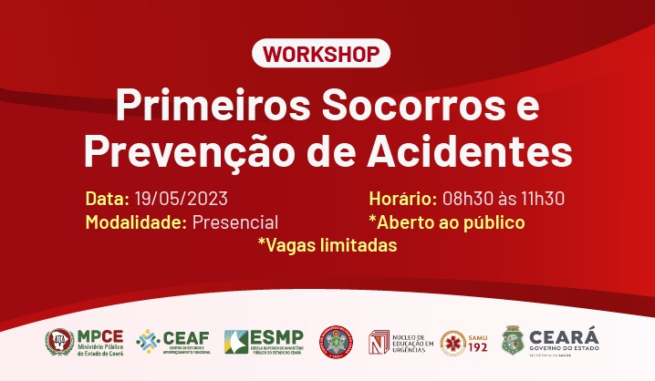 WORKSHOP: PRIMEIROS SOCORROS E PREVENÇÃO DE ACIDENTES 