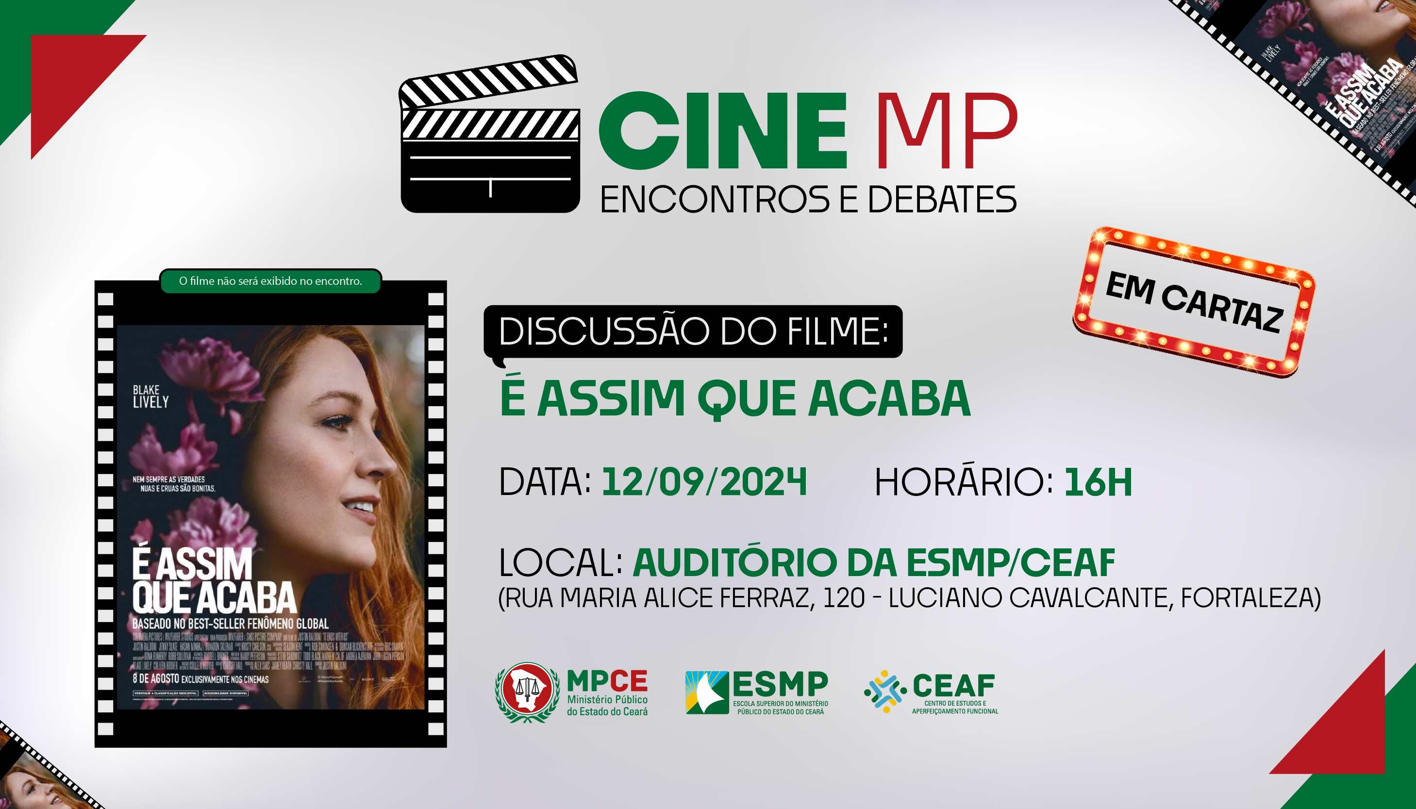CINE MP - ENCONTROS E DEBATES - É ASSIM QUE ACABA - EDIÇÃO 2ª