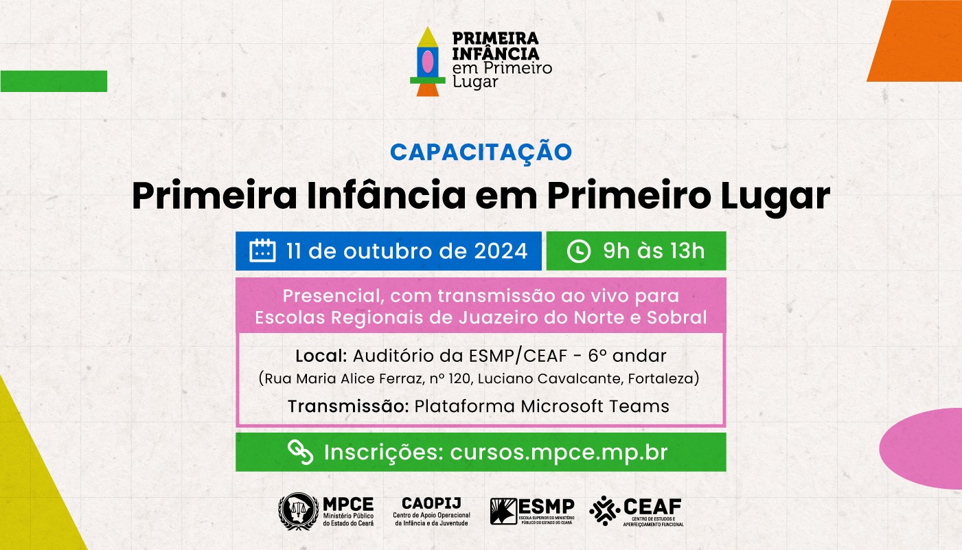 CAPACITAÇÃO: PRIMEIRA INFÂNCIA EM PRIMEIRO LUGAR
