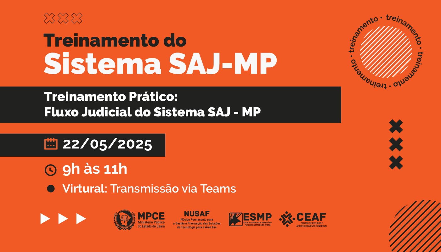 TREINAMENTO PRÁTICO - FLUXO JUDICIAL DO SISTEMA SAJ - MP