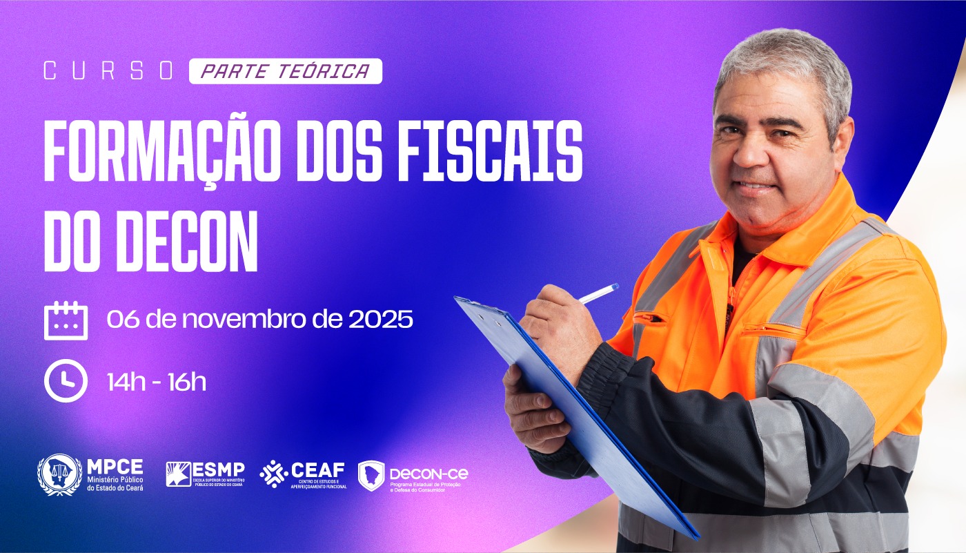 CURSO DE FORMAÇÃO DOS FISCAIS DO DECON