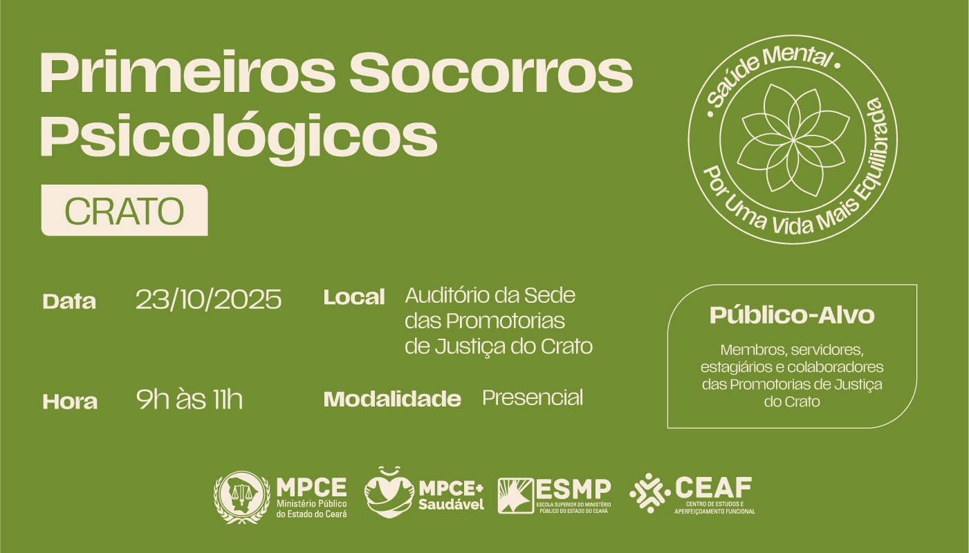 PRIMEIROS SOCORROS  PSICOLÓGICOS - CRATO/CE