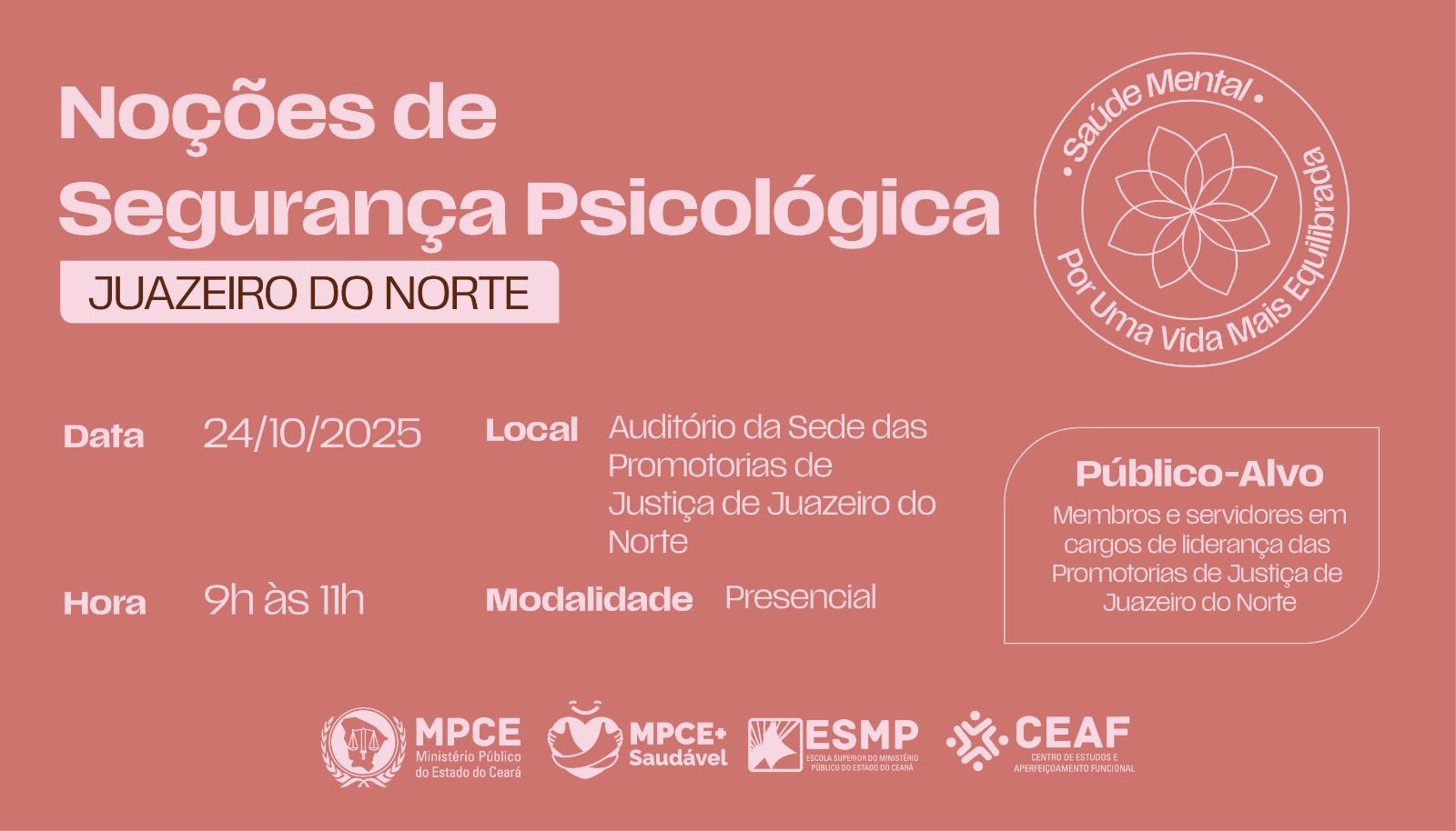 NOÇÕES DE SEGURANÇA PSICOLÓGICA - JUAZEIRO DO NORTE/CE
