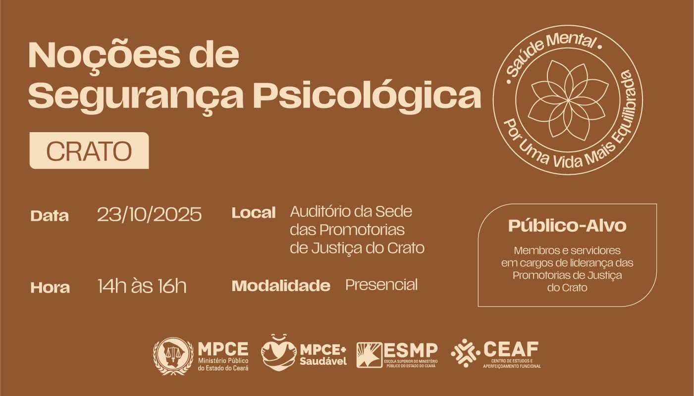 NOÇÕES DE SEGURANÇA PSICOLÓGICA - CRATO/CE