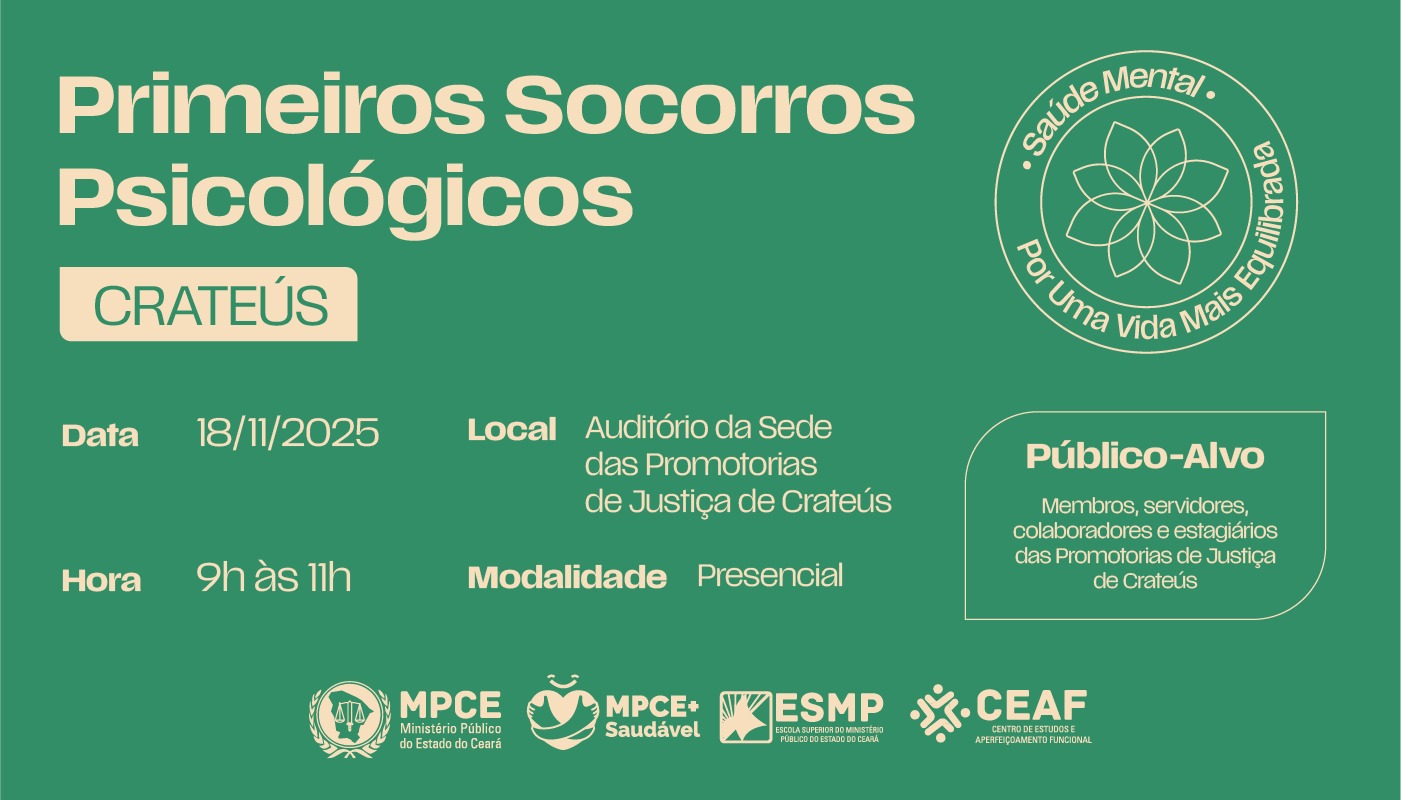 PRIMEIROS SOCORROS PSICOLÓGICOS - CRATEÚS/CE
