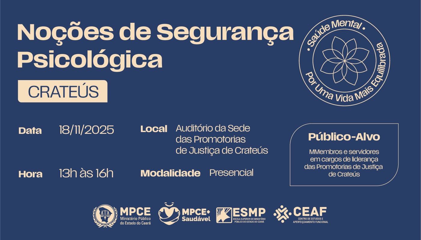NOÇÕES DE SEGURANÇA PSICOLÓGICA - CRATEÚS/CE