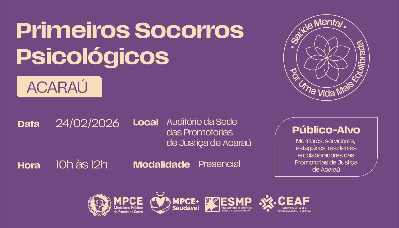 PRIMEIROS SOCORROS PSICOLÓGICOS - ACARAÚ/CE