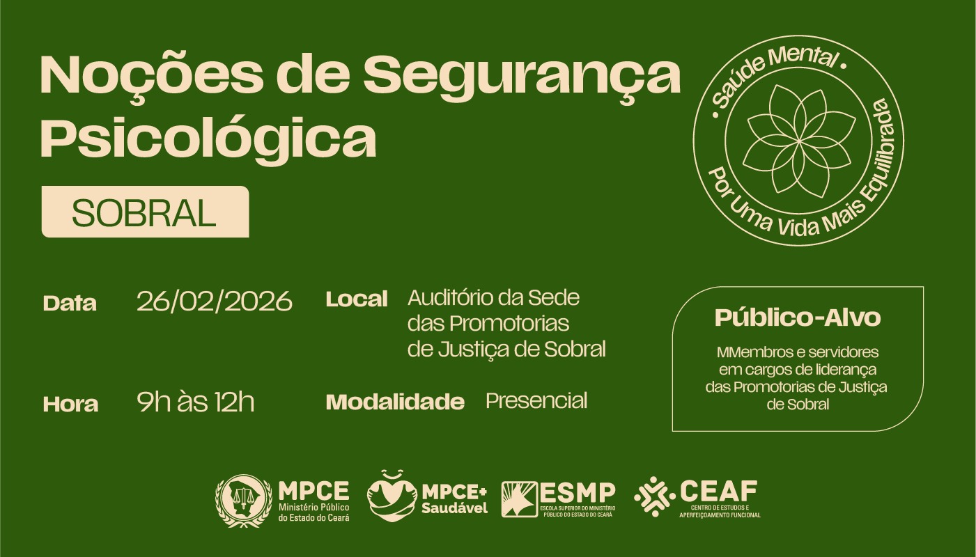NOÇÕES DE SEGURANÇA PSICOLÓGICA - SOBRAL/CE
