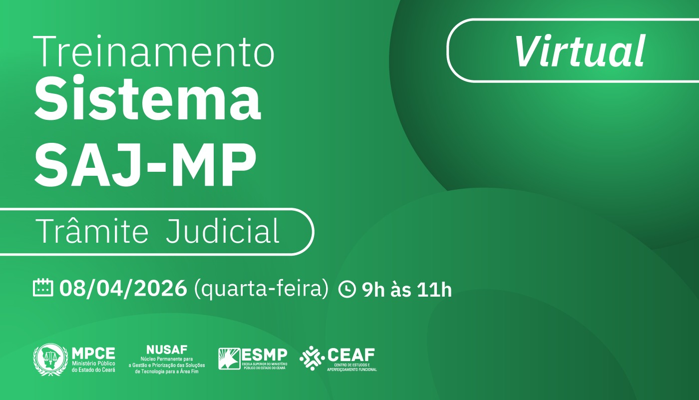 TREINAMENTO SISTEMA SAJ-MP - TRÂMITE JUDICIAL