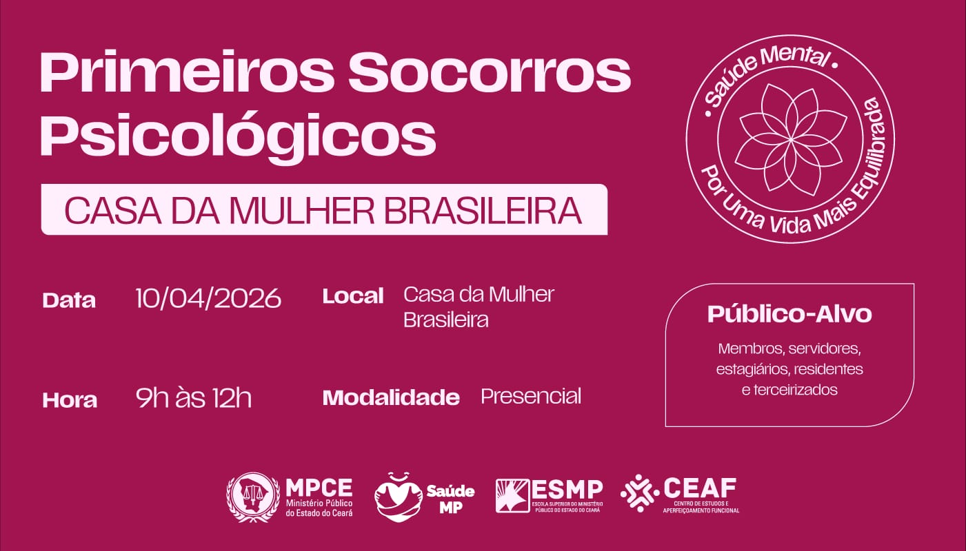 PRIMEIROS SOCORROS PSICOLÓGICOS - CASA DA MULHER BRASILEIRA