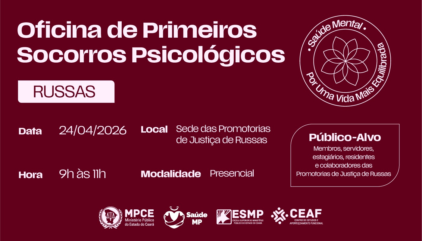 OFICINA DE PRIMEIROS SOCORROS PSICOLÓGICOS - RUSSAS/CE