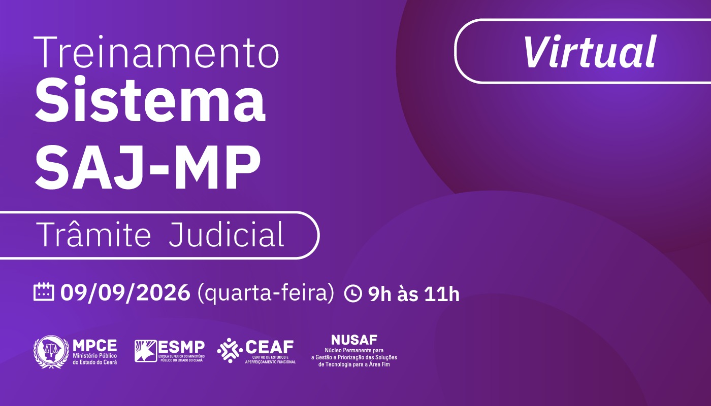 TREINAMENTO SISTEMA SAJ-MP - TRÂMITE JUDICIAL