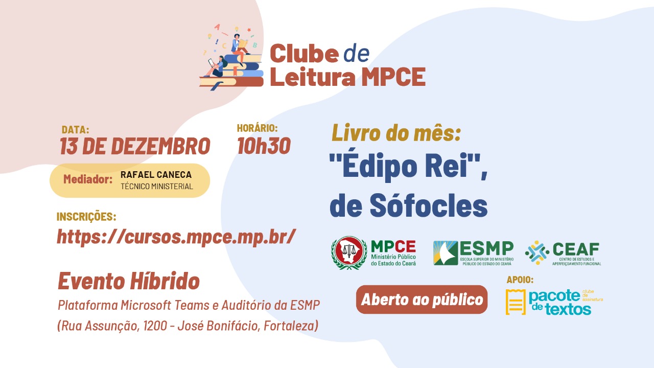 CLUBE DE LEITURA MPCE - ÉDIPO REI - SÓFOCLES - Nº 5