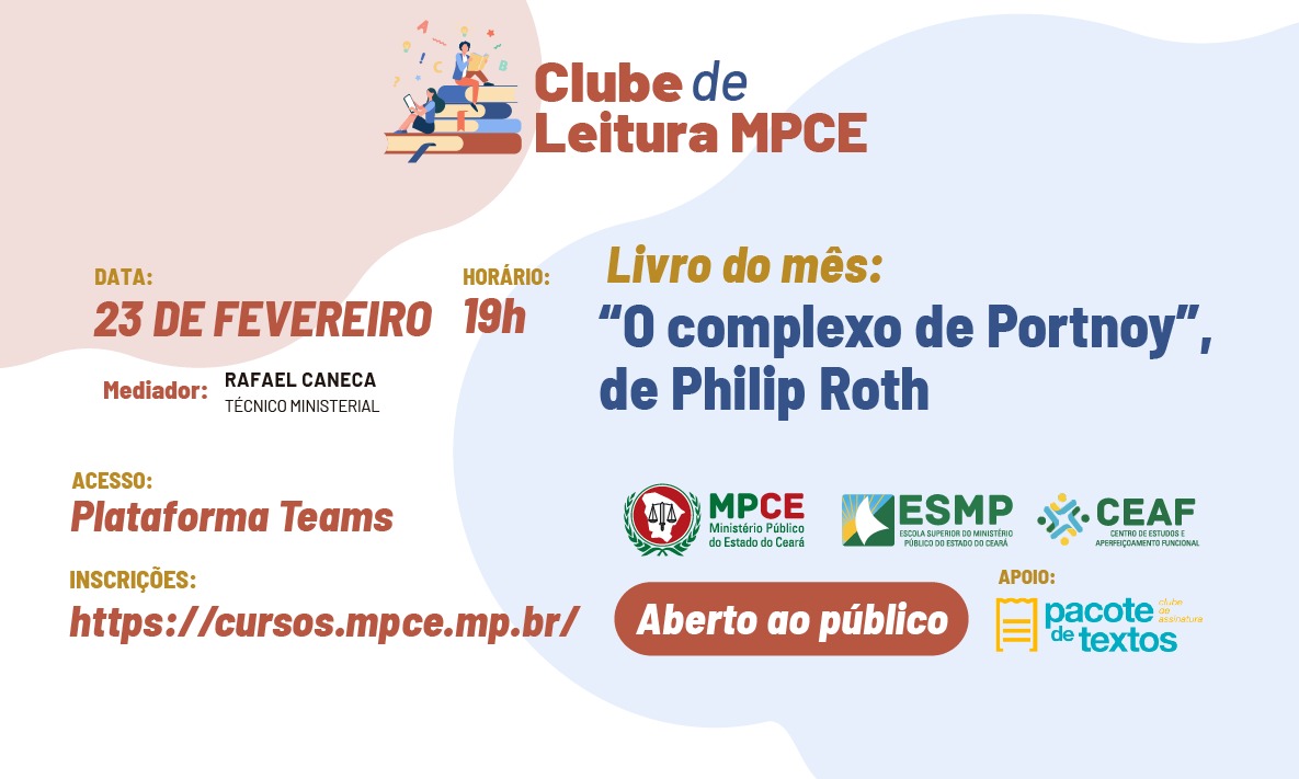 Clube de Leitura MPCE - O Complexo de Portnoy, Philip Roth - N.º 7